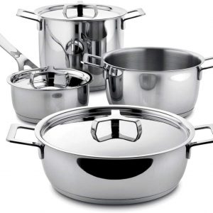 Alessi Cookware set Pots&Pans - AJM100S7 - 4 piece set - by Jasper Morrison
