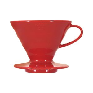 Hario V60 Ceramic Pour Over Coffee Maker - Red